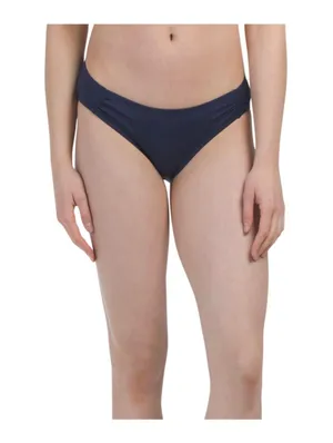 BECCA by Rebecca Virtue Navy Ruched Bikini thumbnail 5