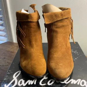 Sam Edelman Cocoa Suede Fringe ankle boots size 6.5‎ thumbnail 3