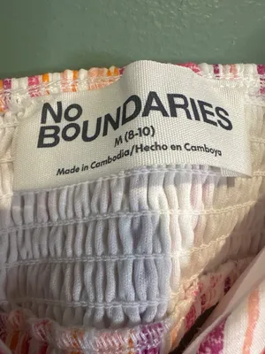 No Boundaries Women's Medium Striped Sundress NWT 100% Cotton Sleeveless thumbnail 4