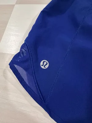 lululemon hotty hot high rise hr lined short 4” long cerulean blue W7AYXT 6 thumbnail 3