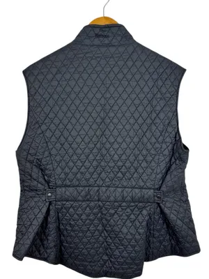 Barbour Navy Quilted Gilet Vest Size 14 Flyweight Diamond Quilt Tailored Class thumbnail 8