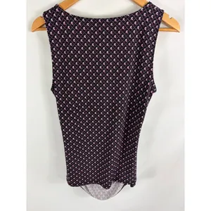 White House | Black Market Purple Gathered Side Scoop Neck Tank Size Medium thumbnail 3