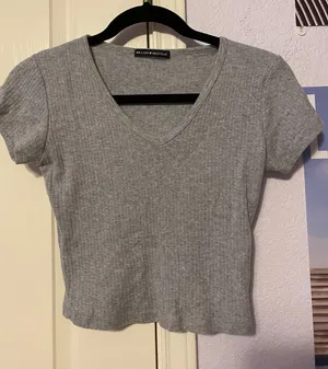 Brandy Melville Gray V Neck thumbnail 1
