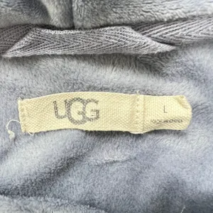 UGG Women's Velour Pullover Hoodie Periwinkle Blue Drawstring Large Lounge‎ Soft thumbnail 5