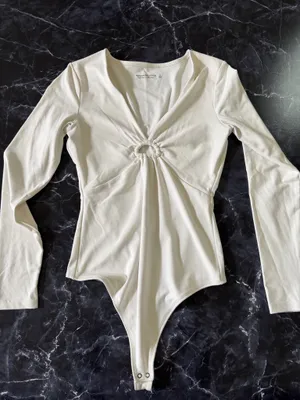 Abercrombie White Bodysuit Long Sleeve thumbnail 1