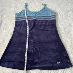 Fila 90s VTG Womens Blue Swim Cover Up Dress Retro Summer Resort Cotton Preppy thumbnail 3