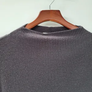 Anthropologie Eri + Ali Womens Sweater XS Gray Ribbed Knit Mock Neck Pullover thumbnail 7