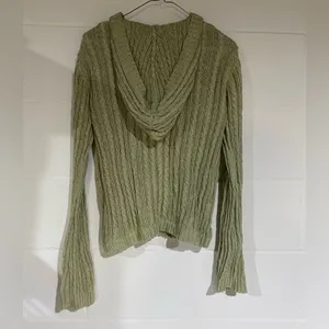 Aeropostale V-Neck Ribbed Sweater - Light Olive thumbnail 2