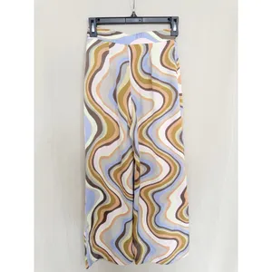 Urban Outfitters Wide Leg Pants Womens XS Multicolor Psychedelic Swirl Retro 70s thumbnail 6
