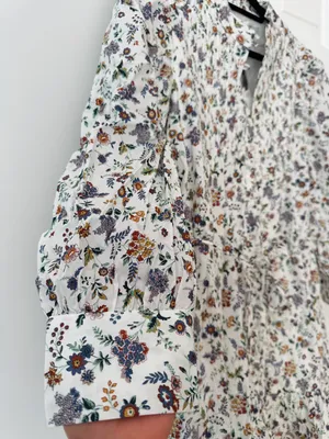 English Factory Floral Pintuck Smocked Mini Dress, Size M thumbnail 9