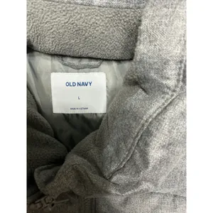 Old Navy Womens Large Gray Puffer Vest Full Zip Quilted Winter Layering Vest thumbnail 3