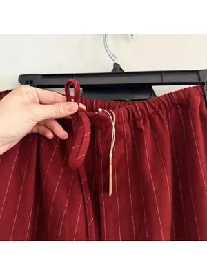 Skims Elevated Flannel Pinstripe Pajama Set thumbnail 9