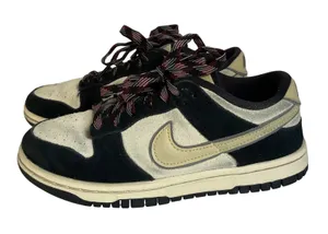 Nike Dunk Low Black Sail Suede Leather Sneakers Women’s 5 Youth 3.5 thumbnail 1