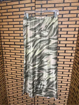 See You Monday Green Zebra Print Midi Skirt Size Large thumbnail 2