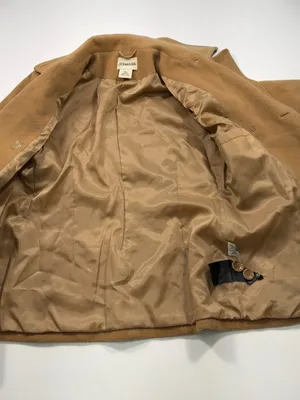 Banana Republic Cashmere and Wool Blend Tan Double-Breasted Pea Coat Size Small thumbnail 5