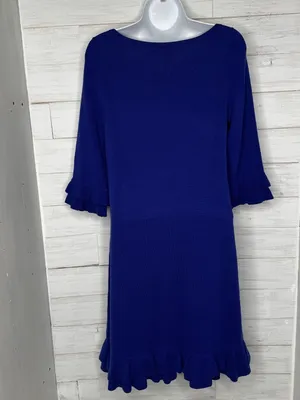 Lilly Pulitzer Helena Merino Wool Ruffle Sweater Dress Size Medium thumbnail 6