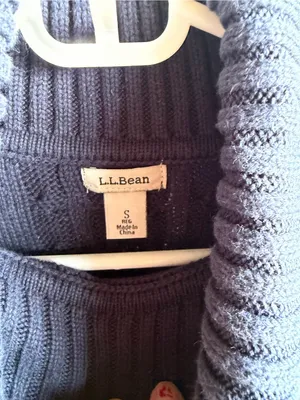 L.L. Bean Slate Blue Cable-Knit Turtleneck Sweater small thumbnail 2