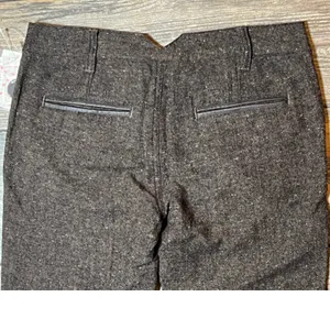 NWT Free People Wool Blend Tweed‎ Trousers Brown Black Size 0 Crop Career Capri thumbnail 11
