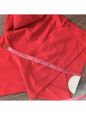 Aerie Red real me high rise super flare cross over leggings size small thumbnail 11