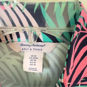 Tommy‎ Bahama Medium Golf & Tennis Tropical Full Zip Jacket Vaporwave Miami Vice thumbnail 6