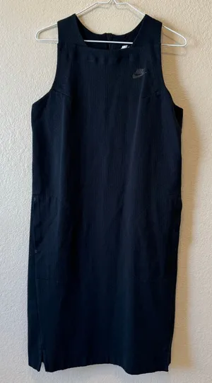 Nike Black Sleeveless Athletic Midi Dress Size M thumbnail 1