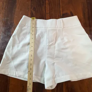 Express Editor Shortie Super High Rise Shorts White Tailored Trouser Style thumbnail 7