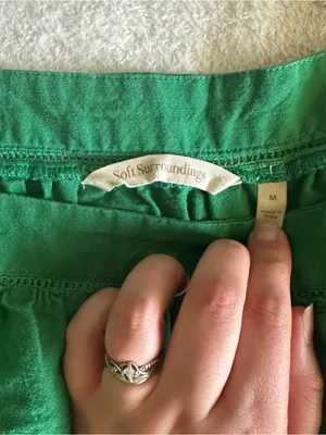 Soft Surroundings Emerald Square-Neck Eyelet Cotton Blouse thumbnail 3
