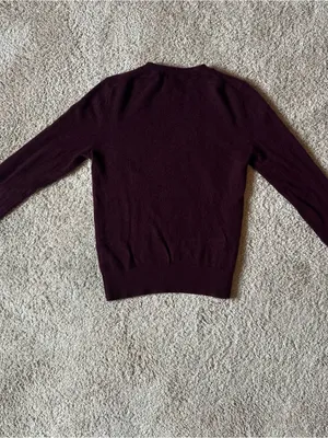Quince Super Luxe Baby Cashmere Crewneck Sweater - Burgundy thumbnail 3