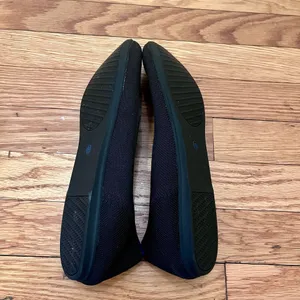 Rothy's The Point Black Pointed Toe Flats Size 11 Insoles Missing Slip On thumbnail 6