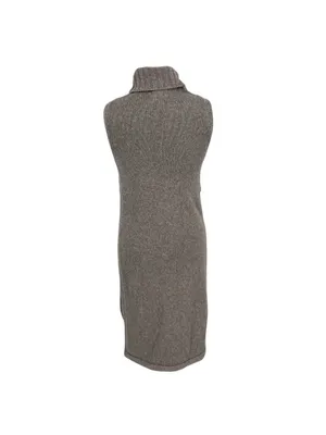 Anthropologie Nomad Morgan Carper Fringe Sweater Dress Gray Western Size Small thumbnail 7