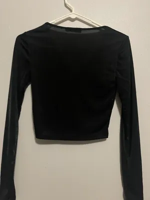 Saints long sleeve mesh top Black thumbnail 2