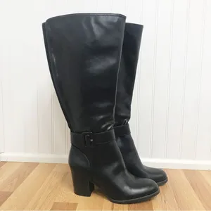 SOUL Naturalizer Black‎ Wide Calf Chunky Heel Boot Knee High Size 6.5 New thumbnail 2
