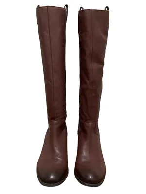 Arturo Chiang Leather Knee High Block Heel Riding Boots Brown Women’s Size 7.5 thumbnail 4