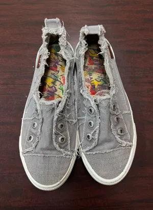 Blowfish Marley Sweet Gray Colored Canvas Slip-On Shoes Size 9 thumbnail 1
