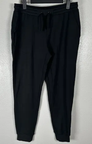 Quince Supersoft Fleece Joggers Womens Size Small Black Pants Lounge Athleisure thumbnail 1