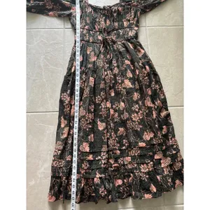 Ulla Johnson Isla Dress Womens 4 Green Floral Tiered Puff‎ Sleeve Boho Prairie thumbnail 10