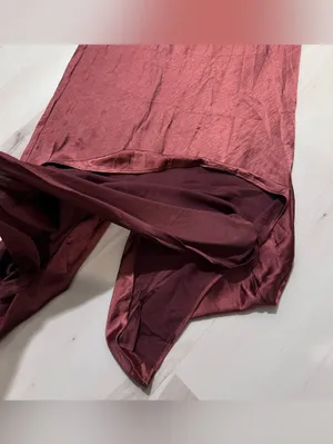 Lulus NWT Women Large Rusty Brown Halter Satin Maxi Dress thumbnail 9