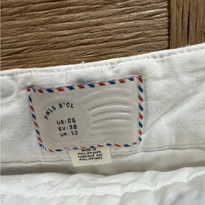 Anthropologie Post Mark White Eyelet Skirt Size Small Minimalist Coquette Girl thumbnail 3