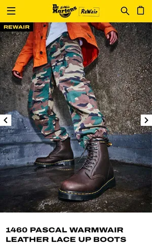 Dr. Martens W6 M5 WarmWair Pascal 1460 Leather Lace Up Boots Dark Brown NWT thumbnail 2