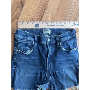 Agolde Women's 28 Shorts Blue‎ Denim Stretch Cutoff Distressed 2" Inseam thumbnail 7