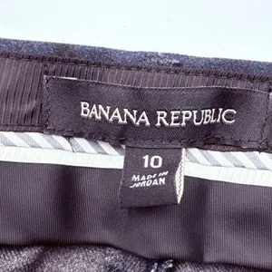 Banana Republic Avery Pant Women 10 Blue Grey Floral Ankle Trousers Preppy thumbnail 7