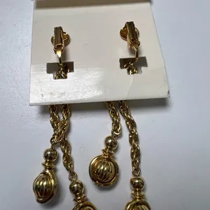 Vintage Joel Powell Designs Clip Earrings Gold thumbnail 6