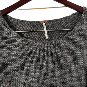 FREE PEOPLE Gray Fair Isle Sweater Pullover Top thumbnail 3