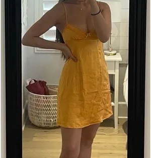 Princess Polly Orange Mini Satin Dress thumbnail 2