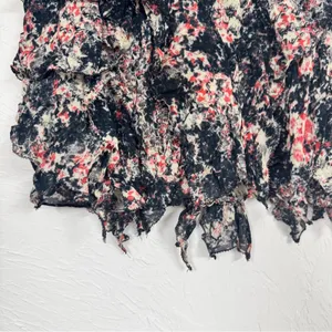 Isabel Marant Etoile Blue Pink Floral Silk Mini Skirt Womens 4 Coquette Romantic thumbnail 3