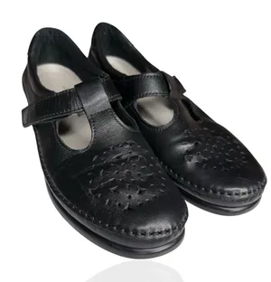 Sas 7.5 N Black Leather Willow Flats Adjustable‎ Mary Jane T-straps Casual thumbnail 1