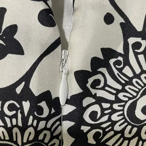White House Black Market Silk Paisley Sheath Dress Black White Size 4 thumbnail 10