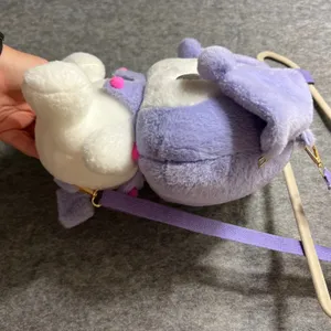 Sanrio Kuromi Plush Backpack Shoulder Bag Plushie Kawaii Purple White‎ thumbnail 8