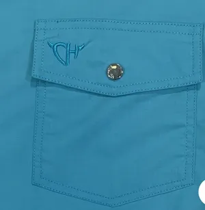 Cowgirl Hardware Bamboo Western Pearl Rhinestone Snap Women’s Aqua Blue Cowgirl Shirt thumbnail 6