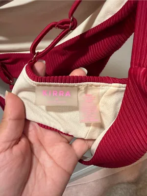 Kirra Wine Red Front-Closure Bikini Set Top Medium Bottoms Large thumbnail 4